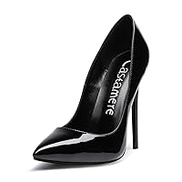 Castamere Womens High Heel Pumps Slip-on Pointy-Toe Elegant Stilettos Shoes 4.7Inch Heels Basic Pump