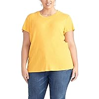 Rachel Roy Womens Plus Crewneck Short Sleeve T-Shirt