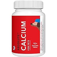 Absolute Calcium Tablet- Dog Supplement, 50 Piece for All Breed Sizes for Dogs Preservative-Free