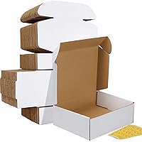 HORLIMER 12x9x4 inches Shipping Boxes Set of 50, White Medium Corrugated Cardboard Box Literature Mailer