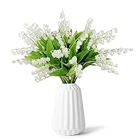 Artificial Flower,Lily Garden Artificial Lily of The Valley Flowers, 12 Bunches of Simulated Hand-held Lily of The Valley, Garden Decoration Photography Props Fake Lily of The Valley