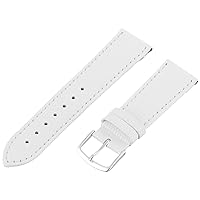 Hadley-Roma 20mm 'Women's' Leather Watch Strap, Color:White (Model: LSL725RT 200)