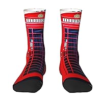 Telephone Booth Casual Socks for Women Men, Colorful Funny Novelty Crew Socks Birthday Gifts(One Size)