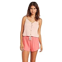 Volcom Women's Lived in Lounge Button Front Strappy Tank Top