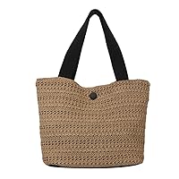 Practical Grass Handbag Bohemian Straw Bag Vacation Beach Handbags Suitable for Daily Use and Vacation