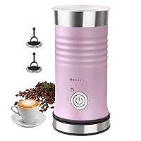 Huogary Automatic Milk Steamer, Milk Frother and Steamer with Hot and Cold Froth Function, Hot Chocolate Maker and Electric Milk Heater, Foam Maker Easy Cleaning & Silent Working, 122V