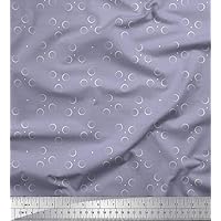 Soimoi Cotton Voile Grey Fabric - by The Yard - 42 Inch Wide - Circle & Dots Print Fabric - Playful and Modern Patterns for Stylish Apparel and Crafts Printed Fabric