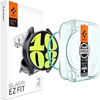 Spigen Tempered Glass Screen Protector [GlasTR EZ FIT] designed for Galaxy Watch 6 (44mm) [Full Coverage][9H Hardness Tempered Glass] - 2 Pack