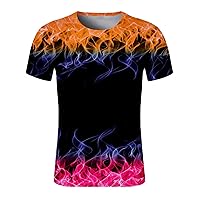 Men's 3D Printing T-Shirt, Stylish Graphic Tee Short Sleeve Crewneck Workout Shirts Summer Casual Sports T Shirts