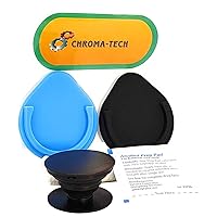 [CHROMA-TECH] 3 Piece Set-Collapsible Expandable Universal Phone Holder, Stand + 2 PC Silicone Car Mount, Wall Mount