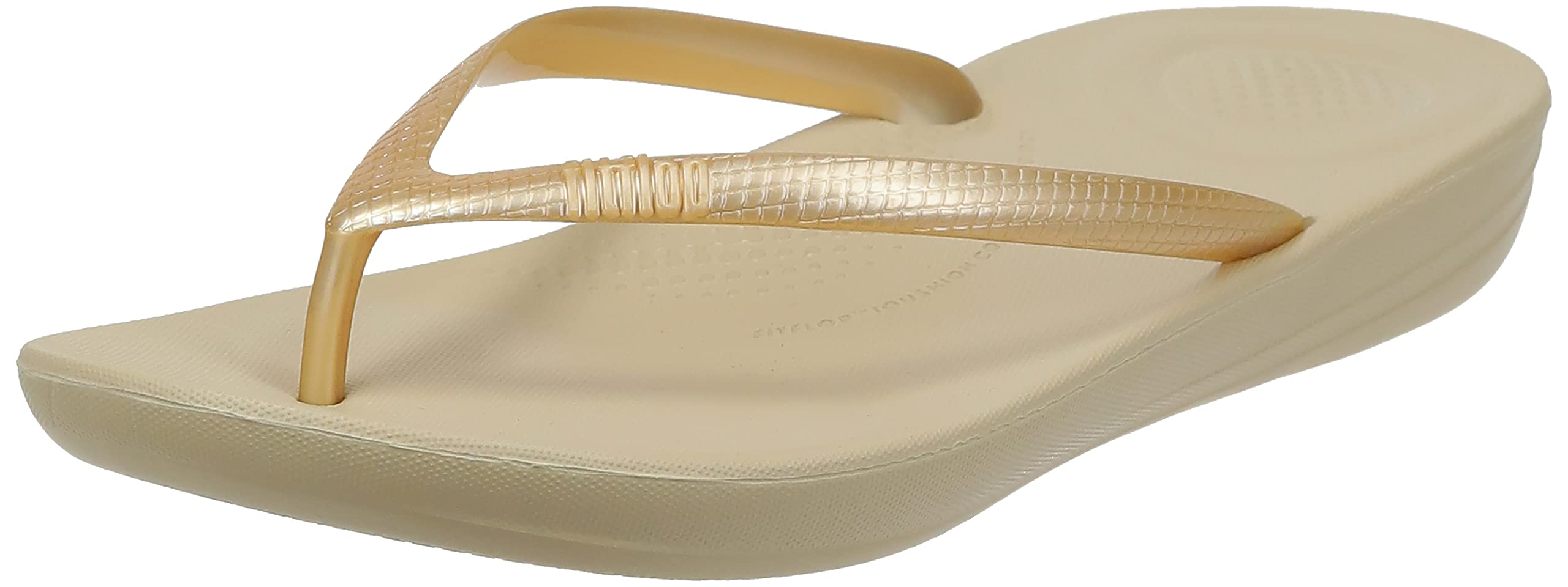 FitFlop Women's Iqushion Pearlized Ergonomic Flip-Flops Wedge Sandal, 0
