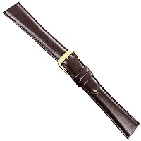 20mm deBeer Europa Brown Smooth Leather Slightly Tapered Mens Watch Band Long/XL