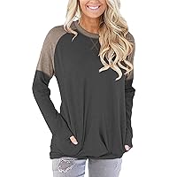 Angerella Women's Casual Loose Fit Pocket Shirts Printed Tops