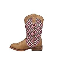 ROPER Toddler Girls Glitter Geo Square Toe Casual Boots Mid Calf - Brown