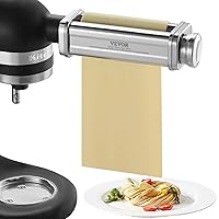 VEVOR Patsa Roller Attchemnt for KitchenAid Stand Mixer, Stainless Steel Pasta Maker Attachment, Pasta Maker Machine Accessory with 8 Adjustable Thickness Knob, KitchenAid Pasta Attachment by VEVOR