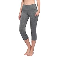 BALEAF Women's Capri Leggings with Pockets High Waisted Workout Yoga Running Gym Pull On Capris Pants for Casual Summer