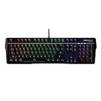 HyperX Alloy MKW100 – Mechanical Gaming Keyboard, Dynamic RGB Lighting, Onboard Memory to Save Lighting Profiles, Dust-Proof Mechanical switches, Brushed Aluminum Frame, Detachable Wrist Rest