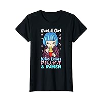 Just A Girl Who Loves Anime And Ramen Cute Teen Girls Anime T-Shirt