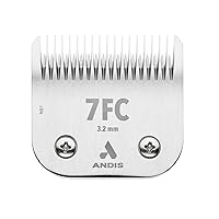 Andis 72605 Ceramic Edge Detachable Steel Pet Clipper Blade – Carbon Infused with Ceramic Cutting Technology & Rust Resists - Extended Long Life with Cutting Length of 1/8-Inch - Size-7FC, Chrome