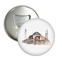 Turkey Hagia Sophia Istanbul Bottle Opener Fridge Magnet Emblem Multifunction Badge