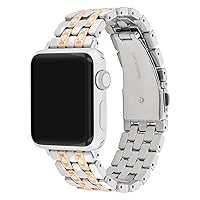 COACH Apple Watch Band Genuine Signature C Bracelet 14700244 [Fits 38mm & 40mm & 41mm] Womens Metal Band Silver Rose Gold, silver/rose gold, ワンサイズ, Classic