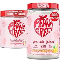 Peach Perfect Creatine and Protein Juice for Women Bundle, Muscle Builder, Energy Boost, Weight Management, Creatine for Women, Pink Lemonade, Pineapple Mango, Collagen BCAA, Low carb Protein