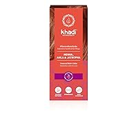 khadi AUBURN RED Natural Hair Color, Plant based hair dye for striking auburn to rich deep red, 100% herbal, vegan, PPD & chemical free, natural cosmetic for healthy hair 3.5oz