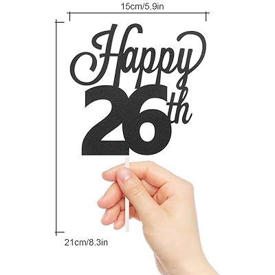 Mua LINGTEER Happy 26th Birthday Black Cake Topper - Cheers to 26th  Birthday 26 Years Old Birthday Party Gift Decorations Sign. trên Amazon Mỹ  chính hãng 2023 | Giaonhan247