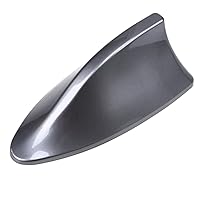 Gray Shark Fin Aerial Antenna for Car Roof, Automotive Top Roof AM/FM Radio Signal Base Cover with Adhesive Tape, Car Accessories Universal for Trucks, SUV, Van