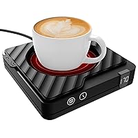 Mug Warmer, Smart Coffee Warmer with Auto Shut Off Timer, Coffee Mug Warmer with 3-Temp Setting, Coffee Cup Warmer for Milk/Tea/Beverage/Chocolate/Coffee, Coffee Warmer for Desk/Office/Home, Black