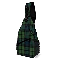 Scottish Tartan Plaid Sling Backpack Print Shoulder Chest Bag Crossbody Bag Travel Daypack for Women Men