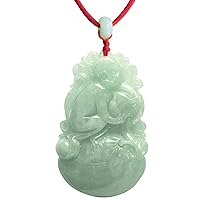 Dahlia Chinese Zodiac Jade Necklace, Real Grade A Certified Burma Jadeite