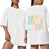 Mom Shirts for Mothers Day Custom T Shirts in My Pregnant Era Tees Letter Print Short Sleeve Sports Mama Blouses