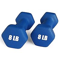 Portzon Weights Dumbbells 10 Colors Options Compatible with Set of 2 Neoprene Dumbbells Set,1-15 LB, Anti-Slip, Anti-roll, Hex Shape