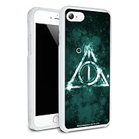 Harry Potter Deathly Hallows Logo Protective Slim Fit Hybrid Rubber Bumper Case Fits Apple iPhone 8, 8 Plus, X, 11, 11 Pro,11 Pro Max