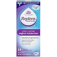 Replens Long Lasting Vaginal Feminine Moisturizer - 14 Applications and One Reusable applicator 1.23 OZ ea
