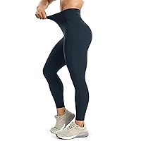 UNISSU High Waisted Compression Leggings with Pockets for Women Workout Tummy Control Athletic Gym Yoga Pants -25 Inches