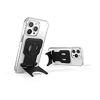 Speck iPhone Grip Viewing Stand MagSafe Accessory - ClickLock No-Slip Interlock - 360 Adjustable Finger Grip, Mounts to MacBook, Continuity Camera for iPhone - StandyGrip - Black