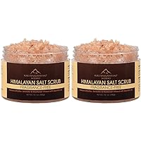 Himalayan Salt Scrub, Natural Detoxifier, Exfoliator & Moisturizer, Body And Face Scrub, Fragrance-Free, 14.1 Oz (Pack of 2)