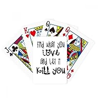 English Word Design Love and Kill Poker Playing Magic Card Fun Board Game