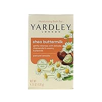 Yardley London Sensitive Skin Shea Buttermilk Bar Soap, 4.0 oz (Pack of 6)