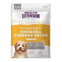 Health Extension Freeze Dried Dog Treat, Gluten & Grain-Free, Puppy Training Treats, Chicken & Cheddar (5 Oz / 142 g)