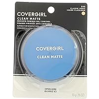 COVERGIRL Clean Matte Pressed Powder Classic Ivory Warm 510 , .35 Ounce (packaging may vary)