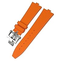 Convex Type Fluoros Rubber Watch Bands 24-7mm Fit For Vacheron Constantin Overseas Quick Change Device Blue Black Orange Strap