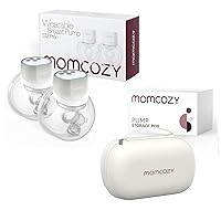 Momcozy S12 Pro Hands-Free Breast Pump Gradient Gray & Breast Pump Bag for Hands-Free Wearable Breast Pumps（Holds 2 Pumps）