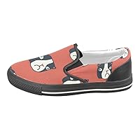 Unisex Unhappy Dog Red Slip-on Canvas Kid's Shoes (Big Kid) for Girl