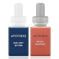 Apotheke Pura Smart Aromatherapy Diffuser Fragance Bundle - Earl Grey Bitters & Sea Salt Grapefruit