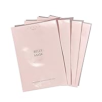 HATCH The Belly Fix - Belly Facial Masks for Pregnancy Stretch Marks Prevention - Hydrating & Fragrance Free Belly Mask for Pregnancy & Postpartum - 4 Pack