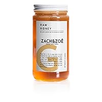Unfiltered Raw Ginger Honey by Zach & Zoe Sweet Bee Farm – Pure Farm Raised Honey Packed with Powerful Anti-oxidants, Amino Acids, Enzymes, and Vitamins! (Ginger -16oz)