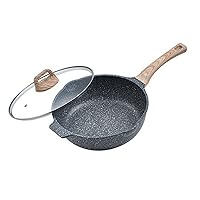 MEIYITIAN Household Pan with Lid Cookware Non-stick Pan Induction Cooker General 28cm
